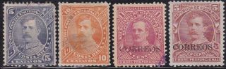 Costa Rica 1887 - 89 Stamps Sc 21 - 24 And $$$