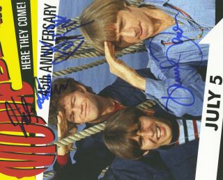 The Monkees autographed gig poster Peter Tork,  Micky Dolenz,  Davy Jones 2