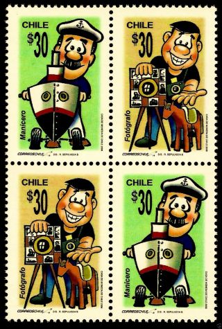 Chile,  Traditional Crafts,  Peanut Vendor And Photographer,  Mnh,  Year 200