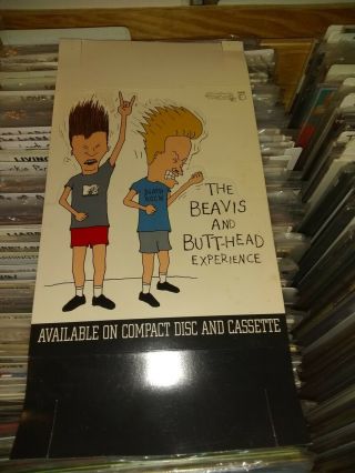 Beavis And Butthead Rare 1993 Cd Retail Display Mtv Aerosmith Anthrax