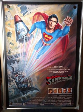 Superman Iv Christopher Reeve Margot Kidder 27x40 Movie Poster 1987