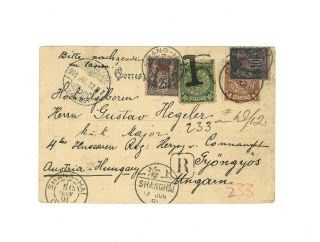 China Imperial Registered Postcard From Chinkiang To Austria - Hungary 1901