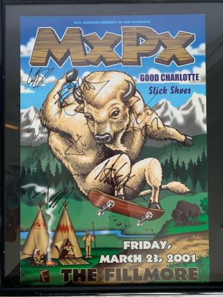 Mxpx Good Charlotte Fillmore Concert Poster Signed By The Bands