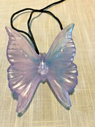 Daum Crystal Purple Amethyst Butterfly Ornament Pendant