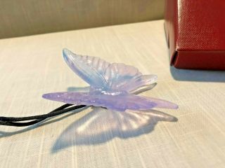 Daum Crystal Purple Amethyst Butterfly Ornament Pendant 3