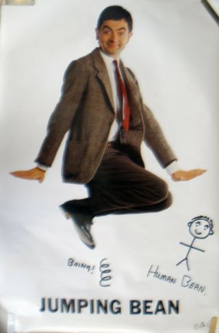 Rare Mr.  Bean 1995 Vintage Pin Up Poster