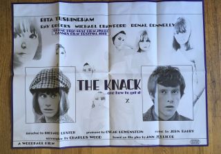 The Knack And How To Get It Poster Large Uk Quad 1965 Rita Tushingham Mod Rare
