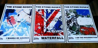 The Stone Roses Set Of 3 A3 Prints Quality 300 Gsm Art Paper Waterfall Etc