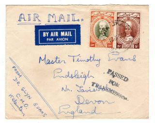 1940 (jun) Malaya/kelantan To Gb Censored Airmail Cover.