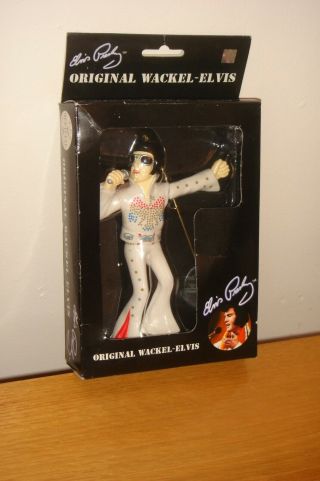 Elvis Presley Wackel Dangling Car/office Ornament With Cord And Sucker,  Boxed