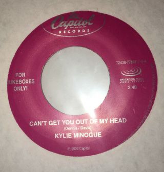 Kylie Minogue Vinyl 7” Can’t Get You Out Of My Head Jukebox
