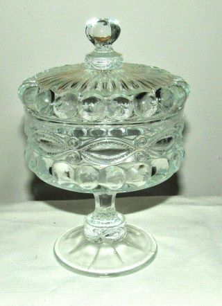 Eapg Dalzell,  Gilmore & Leighton Eyewinker Covered Compote Late 1800 