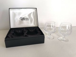 2 WATERFORD COLLEEN CRYSTAL BRANDY SNIFTERS GLASSES SIGNED 3