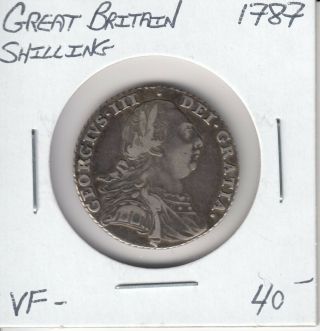 Great Britain Shilling 1787 - Vf -