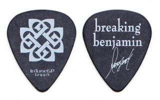 Breaking Benjamin Mark James Klepaski Signature Black Guitar Pick - 2008 Tour