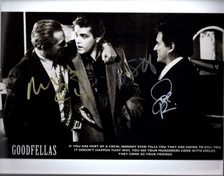 Robert Deniro Joe Pesci Liotta Signed 11x14 Autographed Photo Pic Goodfellas