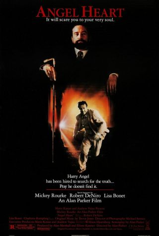 Angel Heart 27x40 Movie Poster Robert De Niro Mickey Rourke Rare 1987
