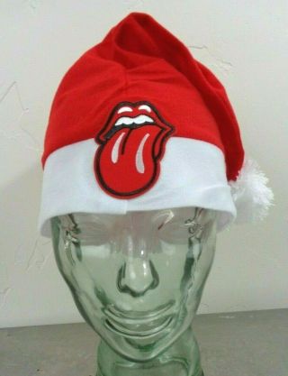 Rolling Stones Santa Hat Christmas Stocking Cap Classic Rock Novelty