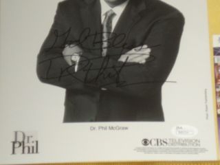 REAL JSA Authentic Dr.  Phil McGraw Signed 8 