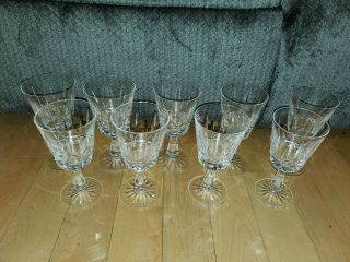 (9) 7 5 " Waterford Lismore Crystal Wine Glasses