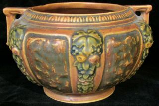 Antique Roseville Art Pottery Florentine Rose Bowl,  130 - 4 "