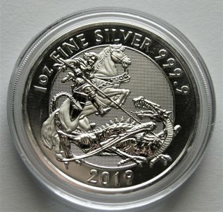 2019 Great Britain Silver Valiant 1 Oz.  9999 Fine Silver Bu Coin.