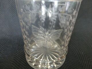 Antique Butterfly With Spray Early American Pattern Glass Marmalade Jar Higbee 2