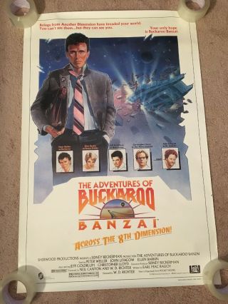 The Adventures Of Buckaroo Banzai 1984 26x40 One Sheet Movie Poster
