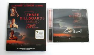 Three Billboards Outside Ebbing Missouri Fyc Promo Signed Soundtrack Blu - Ray Dvd