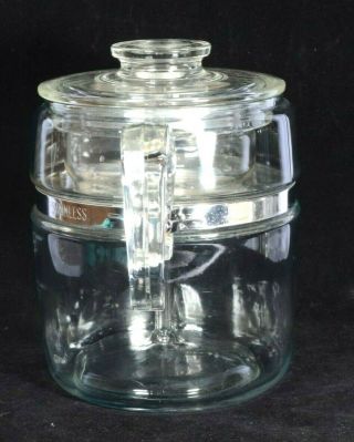 Vintage Pyrex Flameware Percolator Coffee Pot,  9 Cup,  7759 - B,  Complete