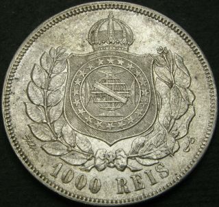 Brazil 1000 Reis 1869 - Silver - Vf/xf - 1835 ¤
