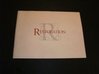 Restoration Movie Promotional Press Picture Info Book Robert Downey Jr
