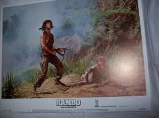Sylvester Stallone Rambo 2 Us Lobby Card Set Of 8