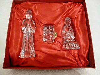Waterford Crystal 3 - Piece Holy Family Nativity Figurines 2