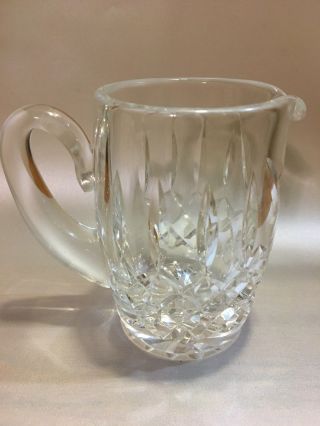 Waterford Crystal Lismore Creamer Cream Pitcher 4 " Tall Signed Jug Cut Glass