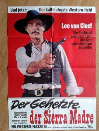 Lee Van Cleef - The Big Gun Down Rare German 1 - Sheet - La Resa Dei Conti Sollima