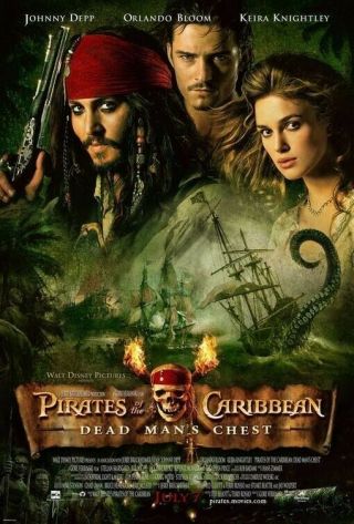 Pirates Of The Caribbean 2 2006 Ds One Sheet - 27x40 Rolled -