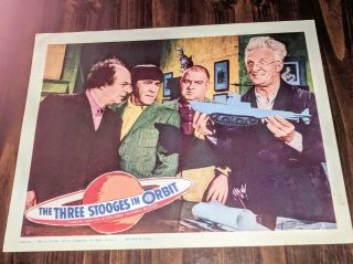 The Three Stooges In Orbit 1962 Movie Lobby Card 11x14 Columbia Picture