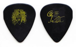 Poison C.  C.  Deville Signature Black/yellow Guitar Pick - 1988 Tour