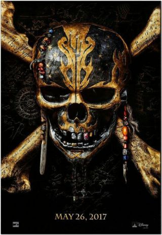 Pirates Of The Caribbean: Dead Men Tell No Tales - Adv Movie Poster - Johnny Depp