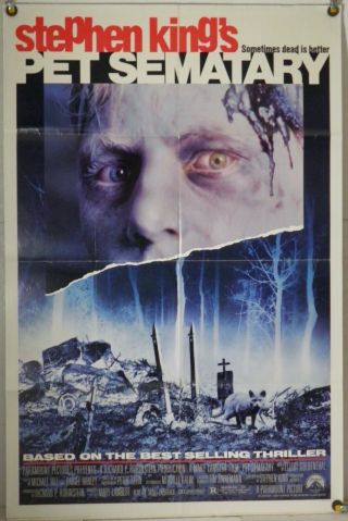 Pet Sematary Ff Orig 1sh Movie Poster Stephen King Fred Gwynne Horror (1989)