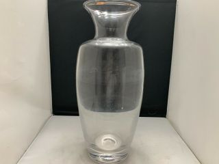 Simon Pearce Large Clear Glass Vase 13 1/2 Inches Tall.  Hand Made Glass.