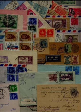 India 71 Covers/cards,  Foreign Mail