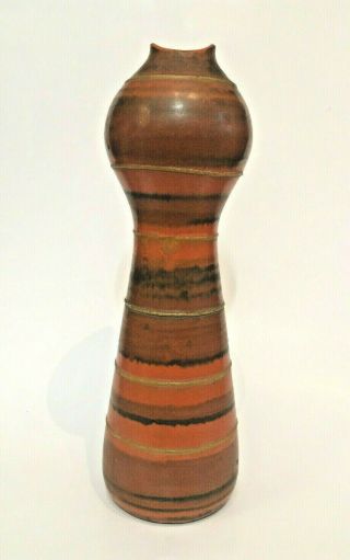Vintage Mid - Century Alvino Bagni For Raymore Italy Pottery Vase 12 - 3/4 "