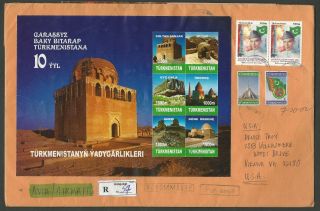 Turkmenistan Sc 80 Independence Souvenir Sheet,  73 - 74,  86 Large Reg 