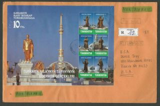 Turkmenistan Sc 84 Independence Souvenir Sheet Complete On Large Reg 