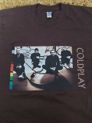 Coldplay Twisted Logic Brown Tour T Shirt 2005