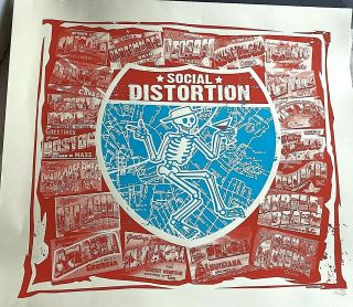 Social Distortion 2012 Us Tour Screen Print Poster S/n /1000 Mike Ness