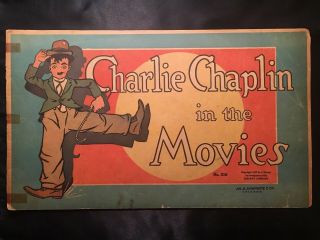 Rare Charlie Chaplin In The Movies 1917 - Scarce Comic Paint Book