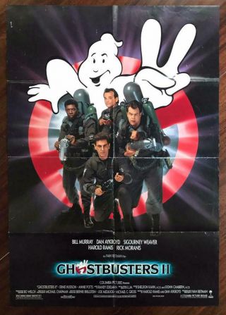 Ghostbusters 2 1989 Horror Sci - Fi Comedy Ghost Hunters Movie Poster